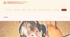 Desktop Screenshot of legacymusicalliance.org